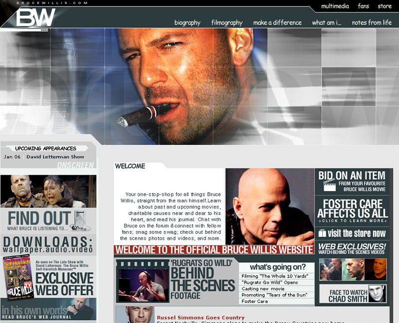 Bruce Willis (Official) website