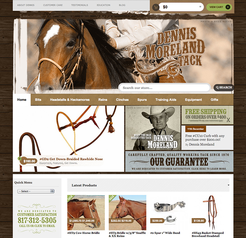 Dennis Moreland Tack website