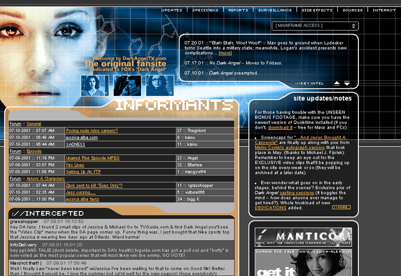 Dark Angel (FOX TV) fansite