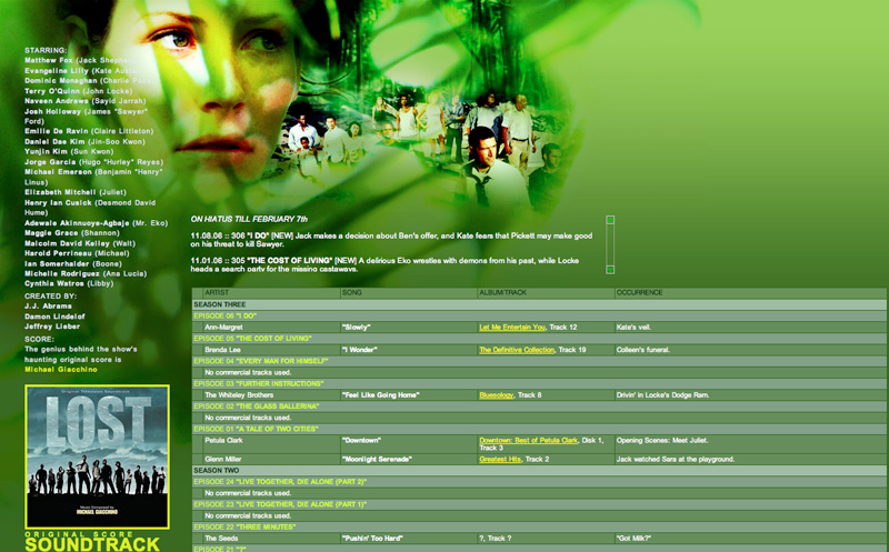 Lost (ABC TV) fansite