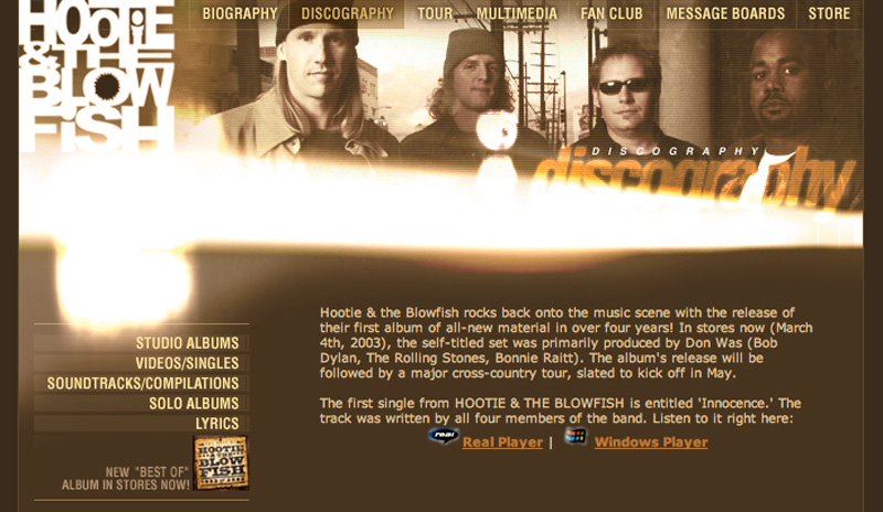 Hootie & The Blowfish (Official) website