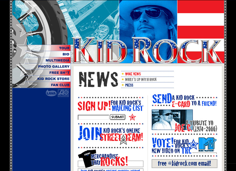 Kid Rock (Official) website