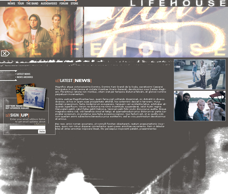 Lifehouse (Official) website