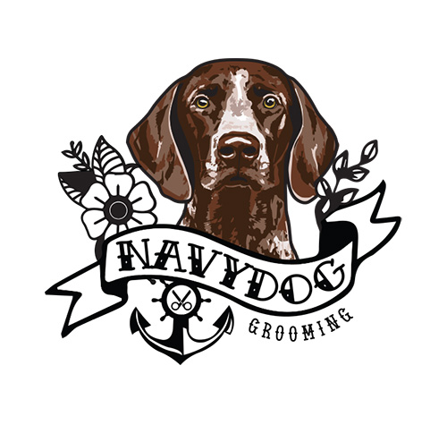 navydog-pointer Navy Dog Grooming logo