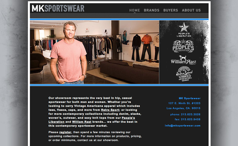 MK Sportswear website