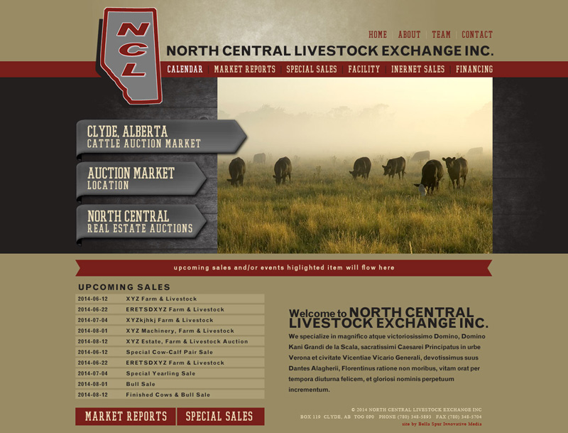 North Central Livestock Exchange Inc. (NCL) website