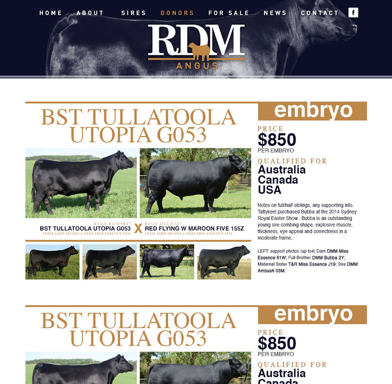 RDM Angus website