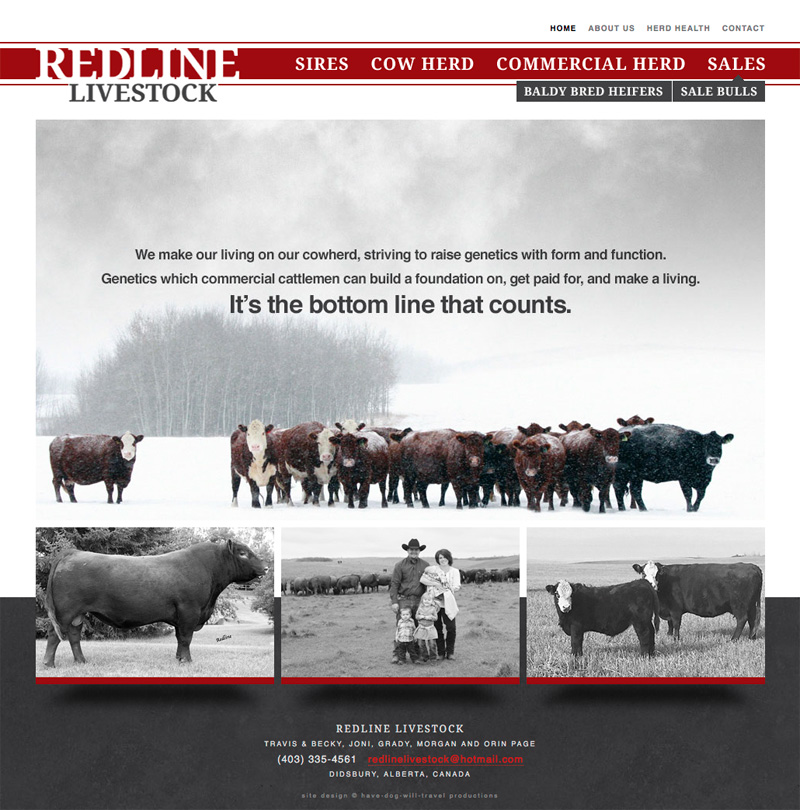 Redline Livestock website