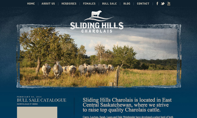 Sliding Hills Charolais website