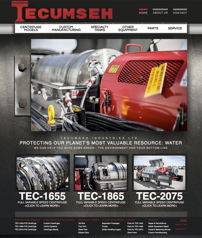 Tecumseh Centrifuges website