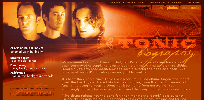 Tonic (Official) website